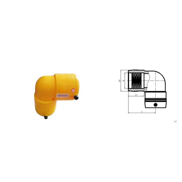 SDR11 PE100 DN32-DN315 Oranges 90 Degree Pipe Elbow