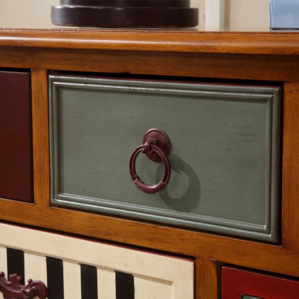 MDF Board 108cm Height European Retro Drinks Storage Living Room Cabinet