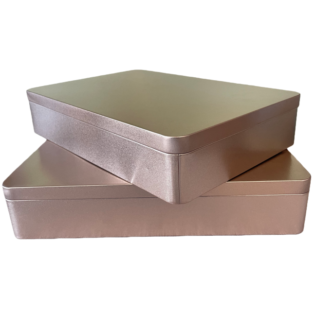 300* 200*60mm Empty Rectangular Tin Containers Tinplate Cans Square Metal Cookie Jar