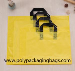 China Thickness 0.1mm Yellow PE Die Cutting Hand Bags on sale