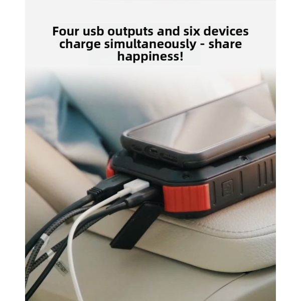 Brightness Solar Cordless Power Bank 30000mAh LED Light Wireless Charging Emergency Rescue