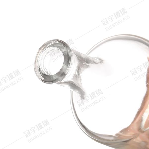 Customized Glass Wine Bottle 700ml 750ml Long Neck Clear Collar Material