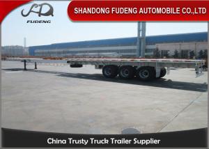 Buy cheap Over Length Flatbed Extendable Semi Trailer Double / Three Steering Axles product