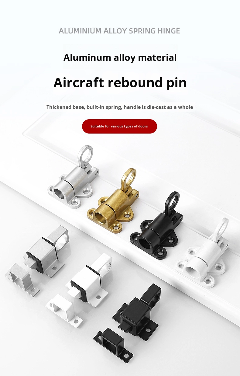 Modern Design Automatic Self-Closing Sliding Door Bolt Solid Stainless Steel Aircraft Latch for Pet Cage Thickened Steel
