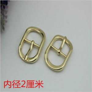 China Fashion popular hardware accessories 20 mm zinc alloy gold oval pin buckle for shoes clothing hardware accessories on sale