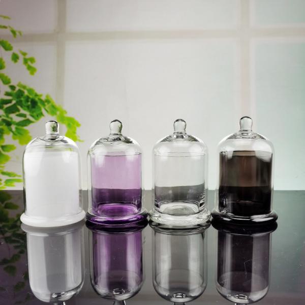 Wedding Candle Custom Logo 9cm 10cm Glass Bell Jar