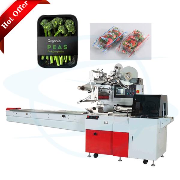 Tomota Cucumber Vegetable Packing Machine With Automatical Tray