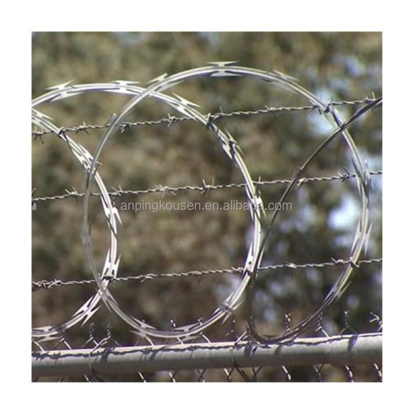 20m/25m/30m/50m Galvanised Steel Razor Barbed Wire Security Fencing Concertina Wire