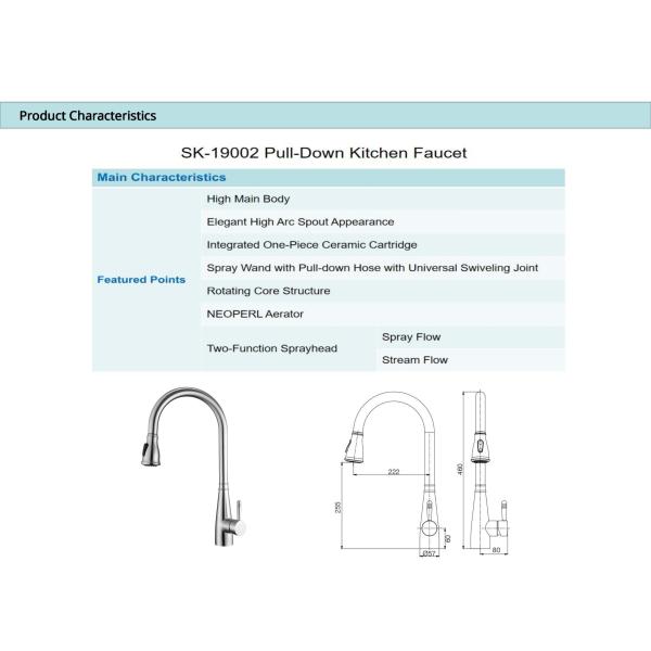 Touchless kitchen sink sensor faucet