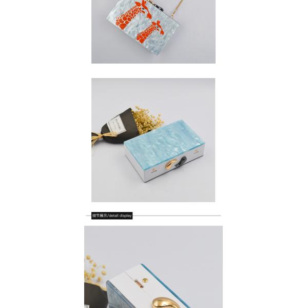 Agate Marble Acrylic Clutch Bag , Women' S Clutch Purse With Agiraffe Pattern