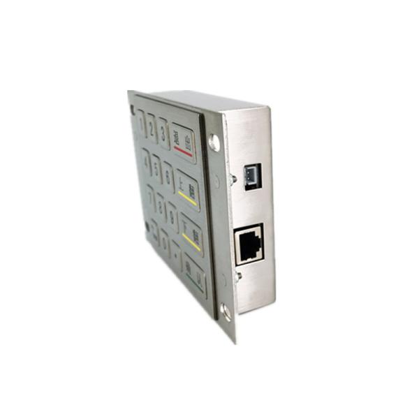 16 Keys DES 3DES EPP Stainless Steel Keypad For Payment Kiosk