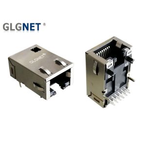 Integrated Transformer Magnetic Ethernet Connector 1 X 1 Port Latch Down 1000
