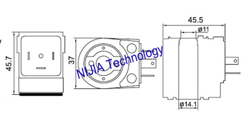 24V DC Solenoid Coil for 2/2 Way Pulse Jet Valve , Inner Diameter 11mm High 45.7mm