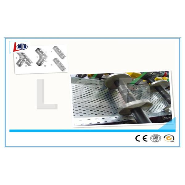 Perforated Galvanized Cable Tray Roll Forming Machine 5T Decoiler Capacity