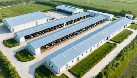 Hot-DIP Galvanized Steel Structure Cow Shelter with Customizable Span and Earthquake Resistant Design