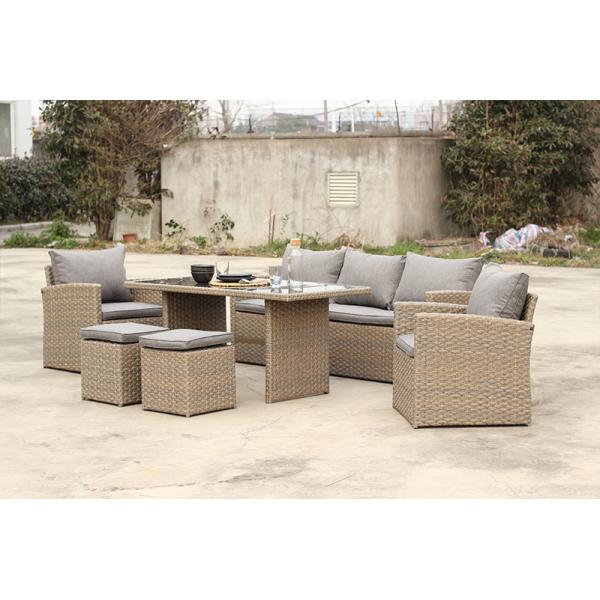 SGS 1770mm Breadth 690mm Height Wicker Garden Sofa Comfortable