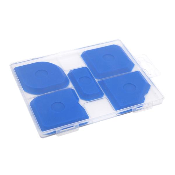 5PCS Blue Silicone Sealant Spatula Grout Joint Smoother Scraper Set with Plastic Box