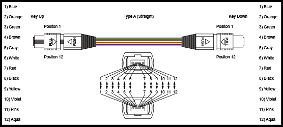 12 Core Single Mode MPO MTP Cable Yellow Color Trunk Fiber Optic Cable Assemblies for SFP