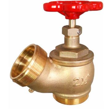 Quality Red Hand Wheel Single Headed Hydrant Valve , Brass Fire Fighting Landing Valve for sale