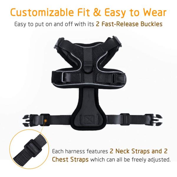 Adjustable Soft Cat Vest Kitten Harnesses Reflective Safety Harness with Leash