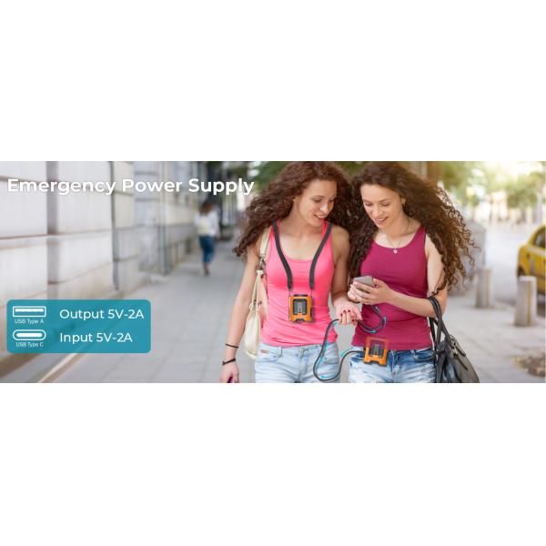 Socool Fan Rechargeable Battery Multifunctional Portable Fan 4000mAh Clip Waist Fan Compact Design In Orange Black Color For Indoor/Outdoor