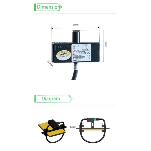 Acrel BR-AI 200-1000A Rogowski Coil Transducer Power Supply DC24V Conduct The Real-time Ac Measurement In The Power Grid