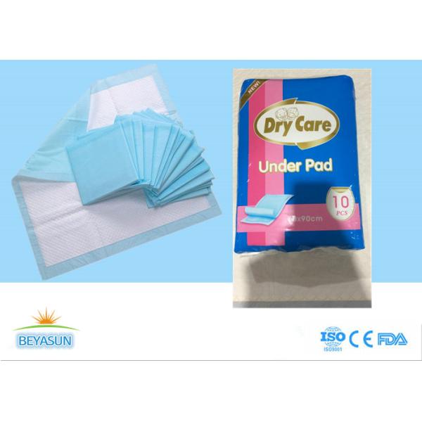 Professional Nonwoven Disposable Bed Pads with Super Absorbent Layer and Plain PE Film Back Sheet