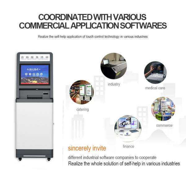 19 Inch LCD Screen Multifunction Self Service Report Collect Terminal Kiosk