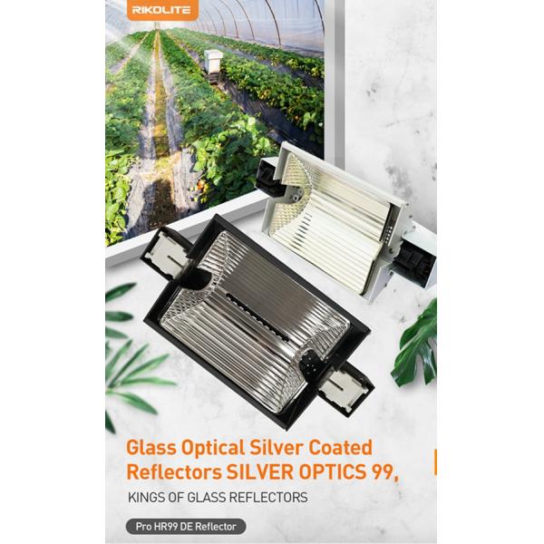 Horticultural Glass HPS Light Reflector , 1000W Optical Light Reflector Double Ended