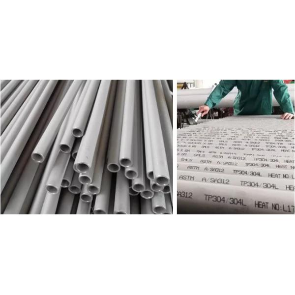 ASME B36.10 Seamless Stainless Steel Pipe SS 304 Tube 1/2'' 1'' 2'' Sch40 Thickness