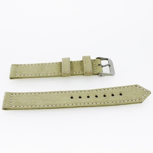 Solid Color 24mm Canvas Strap Watch Band Custom Shape