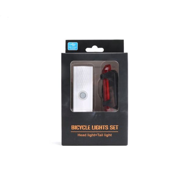 Rechargeable LED Bicycle Light Set Waterproof with Battery Power Supply for Outdoor Activities