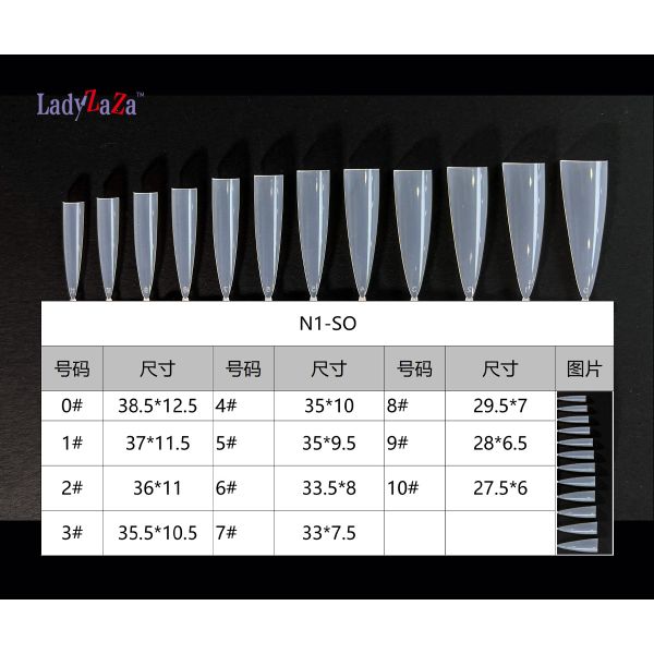 False Nails 24 PCS Plastic ABS Press-on Coffin False Nails Detachable Wearable FakeNails