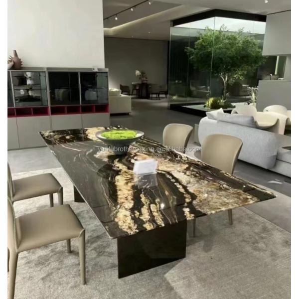 Polished Natural Stone Cosmic Gold Granite for Coffee Table and Countertops Modern Look