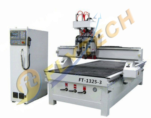Hot sale 3 pneumatic cylinder woodworking CNC Router with three head air coolen spindle