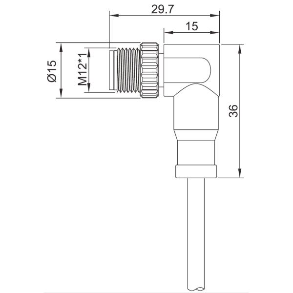 M12 Connector Profinet PVC Shielded Cable 4 Pin D-code Pre-assembled Circular Connector