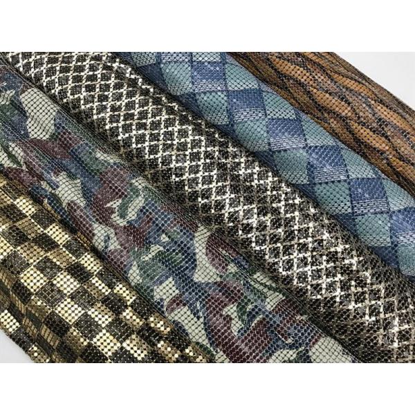 Rhombus Print Chainmail Mesh Fabric Metallic Cloth Metal Aluminum Curtain