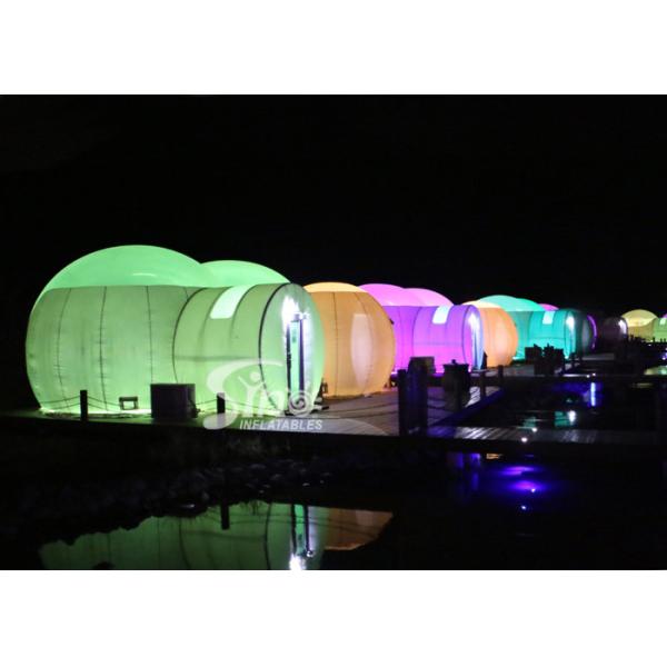 3m Dome Clear Inflatable Bubble Tent With Steel Frame Tunnel And Aluminium Door For Beach Hotel Use