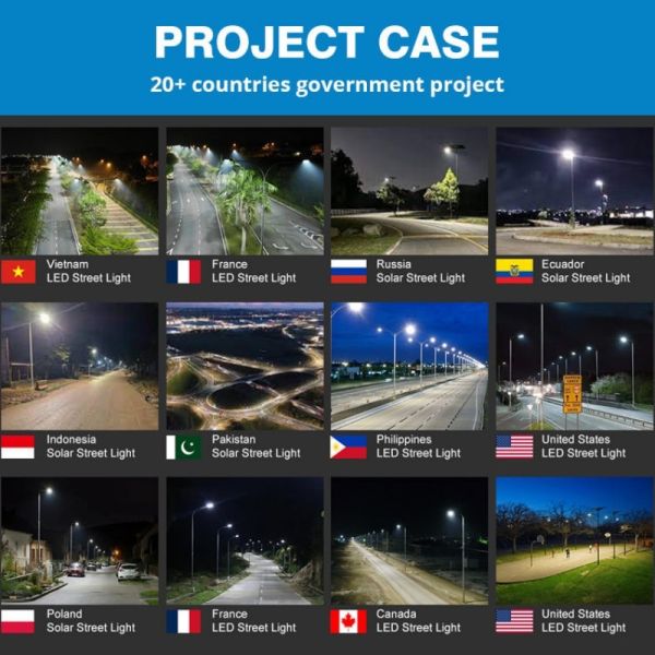 LED Solar Street Light With Smart Light Control High Lumen for School Campuses