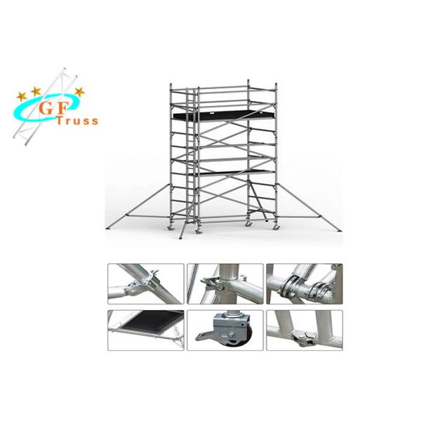 Lightweight Aluminium Scaffold Tower 8m For House Building With Wheels