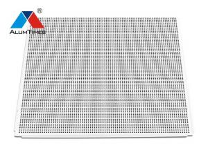 China White Perforated Lay In Acoustical Ceiling Tile Panels 600 X 600mm With Round Hole 3.0 on sale