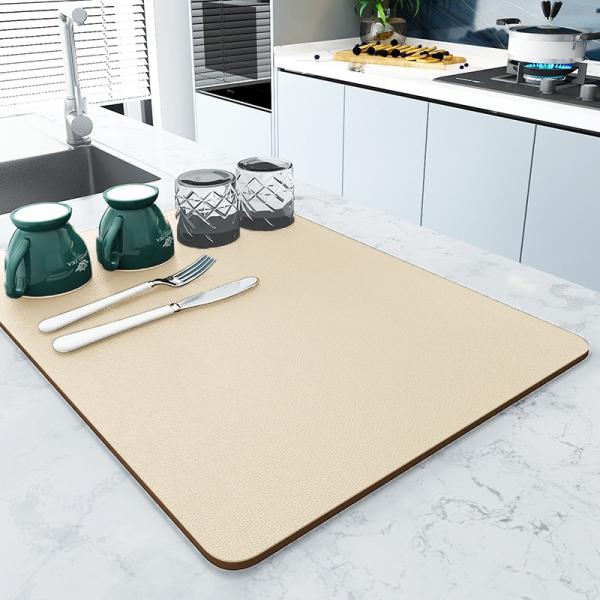 Non-Slip Drying Pad for Kitchen Table Decoration Accessories Type Fast Drying Mat