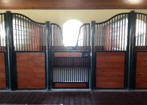 Buy cheap Portable Black Powder Coated Steel Horse Stables 3.6m 3.8m 4.0m product