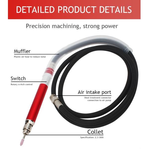 65000 RPM Jewelry Engraving Machine Micro Air Die Grinder 1/8" 3mm