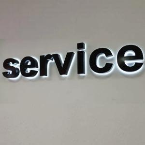 Waterproof Stainless Steel Frame Led Backlit Sign Long Service Life