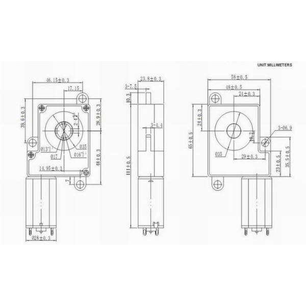 Metal Material DC Worm Drive Motor Stable Performance for Office Automatic Equipment