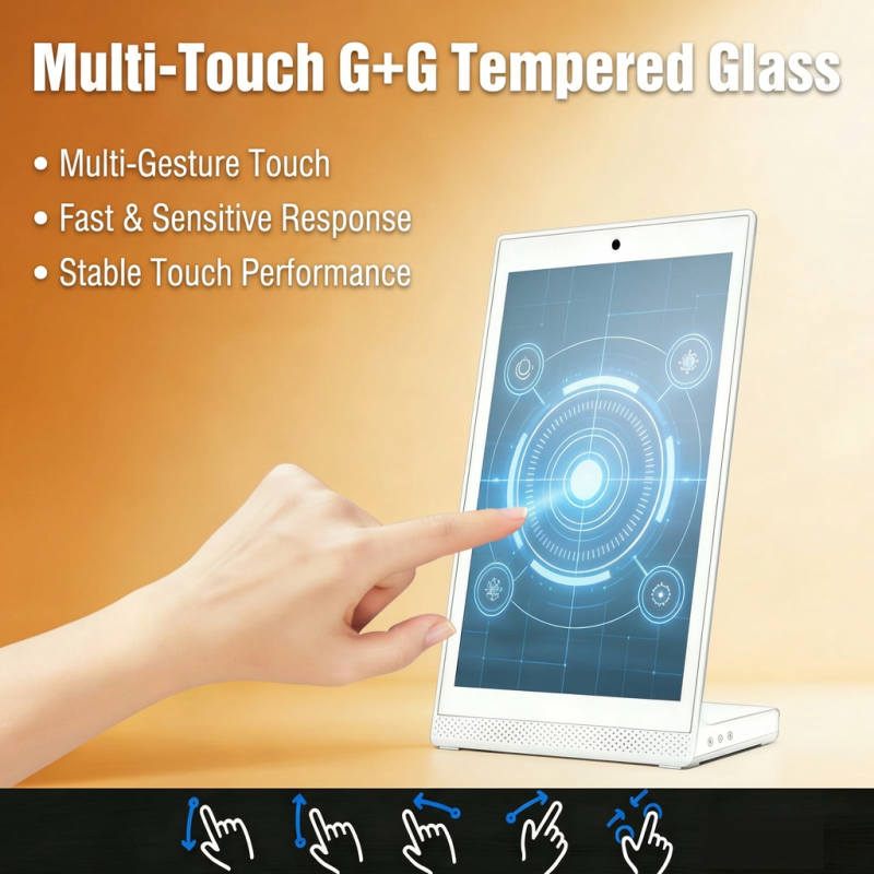 Smart Desktop Digital Signage Display with Touch Screen, Face Recognition & Full HD Resolution