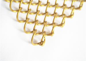 China 1.5mm Metal Coil Drapery Curtain  SS 304 Hanging Mesh Fireplace Screens 5x5mm on sale