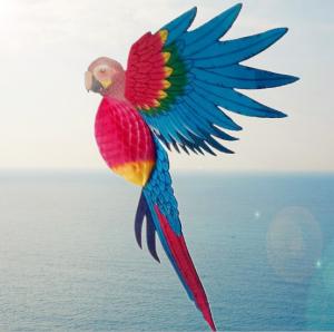 Buy cheap Home Furnishings Party Decoration Large Animal Simulation Paper Carving Bird Parrot Honeycomb Paper Crafts product