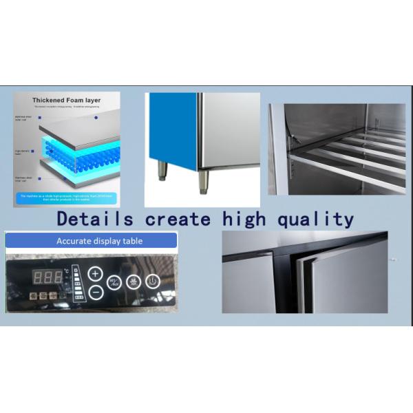 High Speed 2 Door Undercounter Freezer Intelligent Automatic Frost For Wine Bar